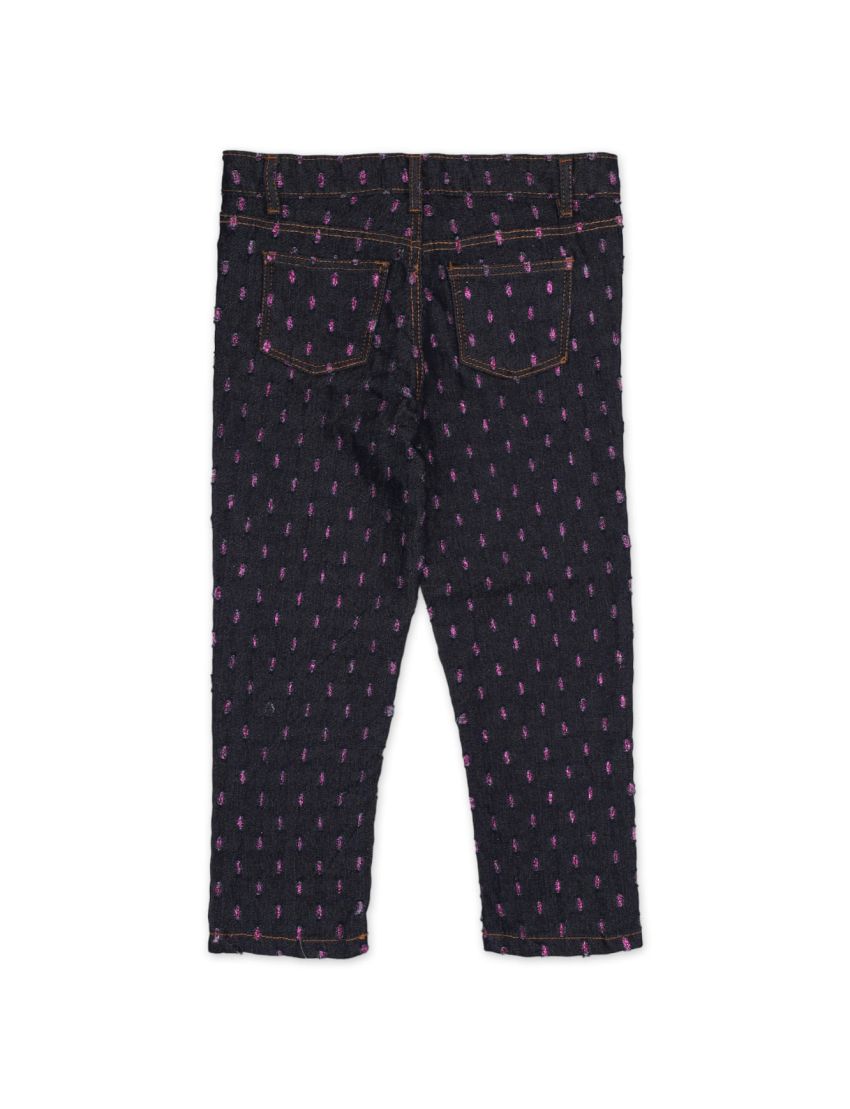 Black Pants with Pink Dots for Girls