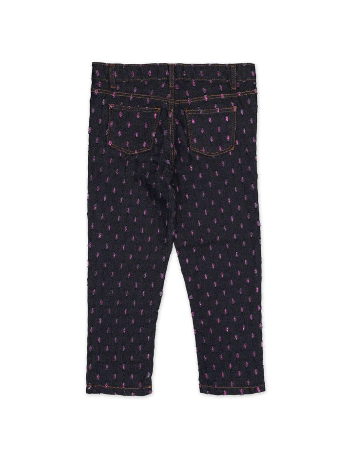 Black Pants with Pink Dots for Girls