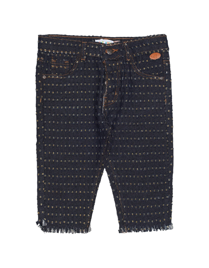 Zubaida's Pant Twill Blue Square Glitter for Girls