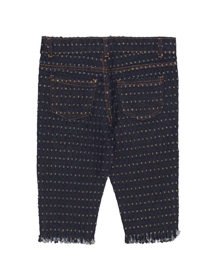 Zubaida's Pant Twill Blue Square Glitter for Girls