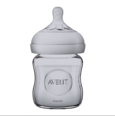 Philips Avent Glass Feeding Bottle 120ML PK1 Natural Range (SCF671/13)