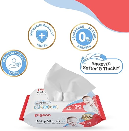 Zubaida's Pigeon Wipes Pure Water 30 Sheets - P79479