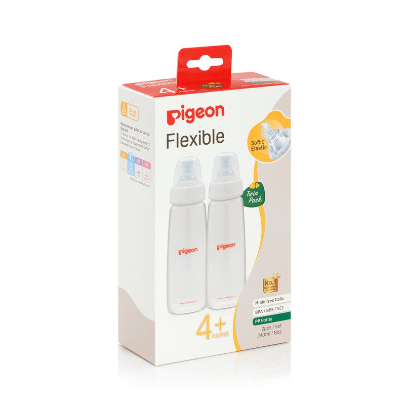 Zubaida's Pigeon Flexible Nursing Bottle KPP 240ml PK-2 - A79343