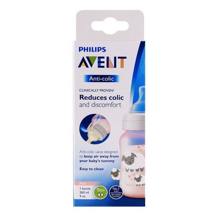 Philips Avent Anti-Colic Deco Bottle 260ML PK1 Sheep (SCF821/14)