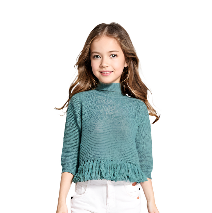 Zubaida's Top Woolen Sky Blue Toddler for Girls