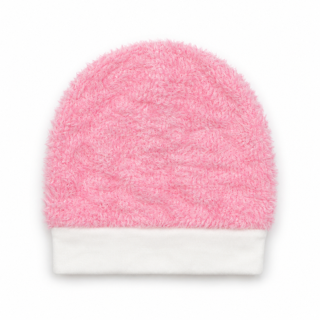 Infant Girl Winter Sleep Suit with Cap Crown and Cloud Pink at Zubaidas