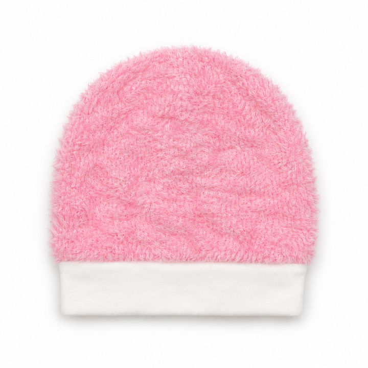 Infant Girl Winter Sleep Suit with Cap Crown and Cloud Pink at Zubaidas