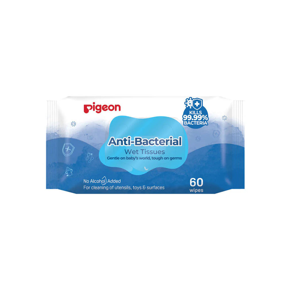 Anti-Bacterial Wet Tissues Pigeon 60S P81410 at Zubaidas