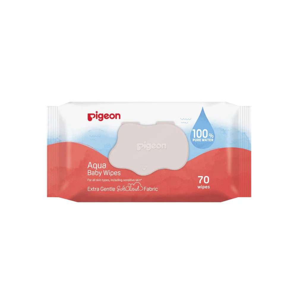 Aqua Baby Wipes Pigeon 70S P81398 at Zubaidas