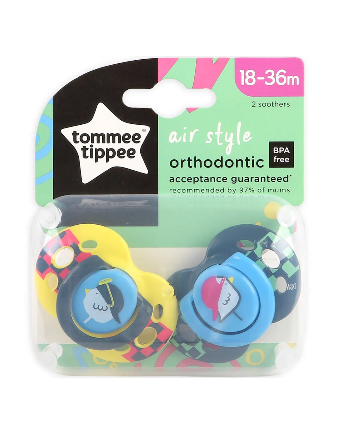 Tommee Tippee Night Time Soother for Baby Pack of 2 - TT 433403