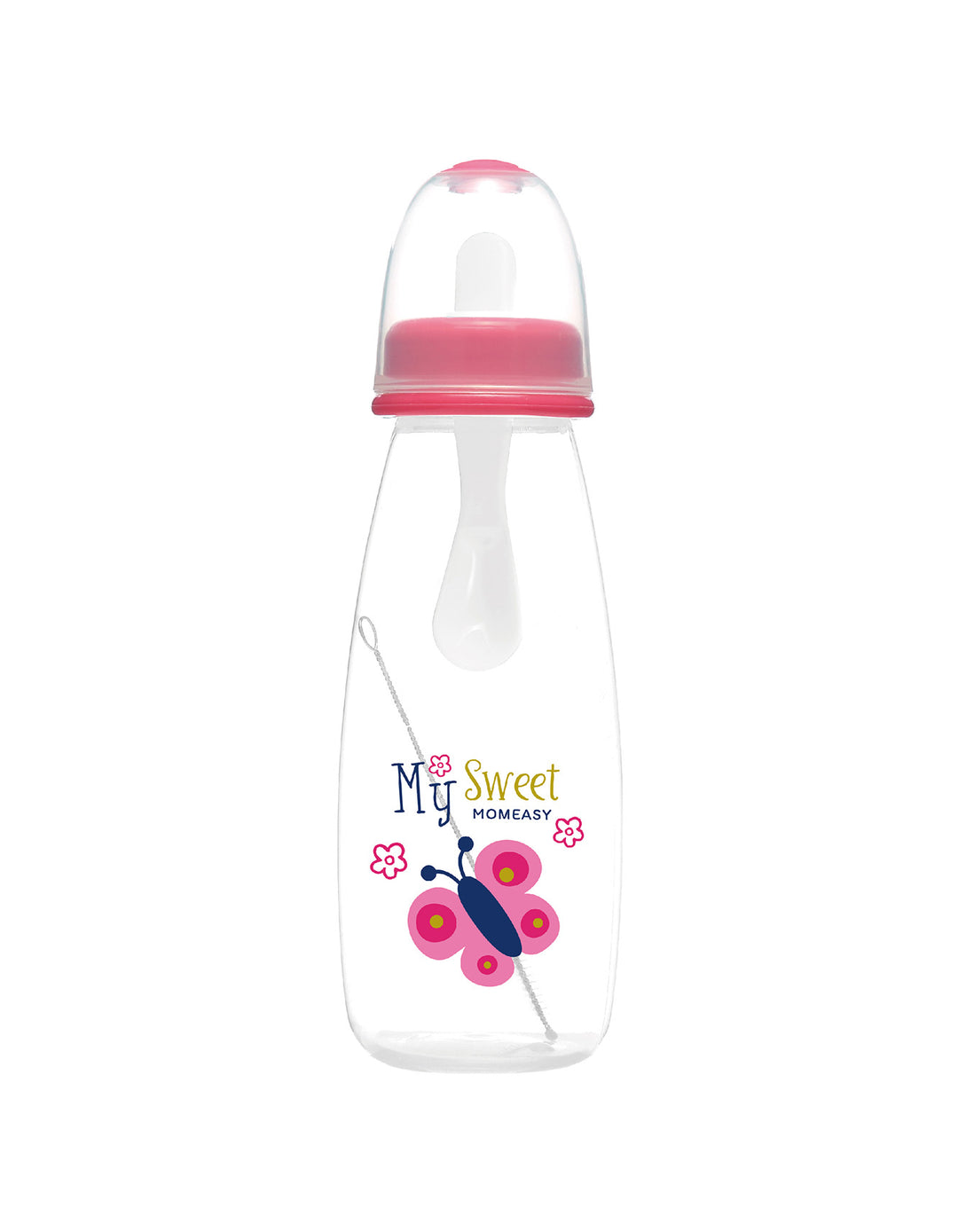 Momeasy 8oz/240ML Standard PP Squeeze Feeder with Brush, Spoon, Hard spout (Pack of 1) - Zubaidas Official™