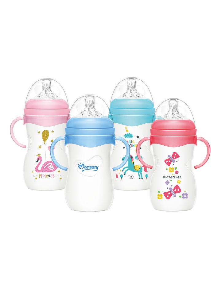 Momeasy 8oz/240ML Wide-neck Feeding Bottle With Handle (Pack of 1)