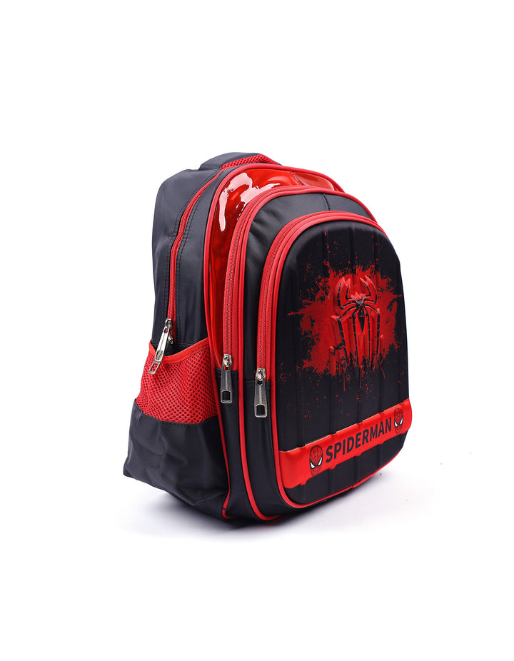 School Bag Black and Red Spiderman Theme