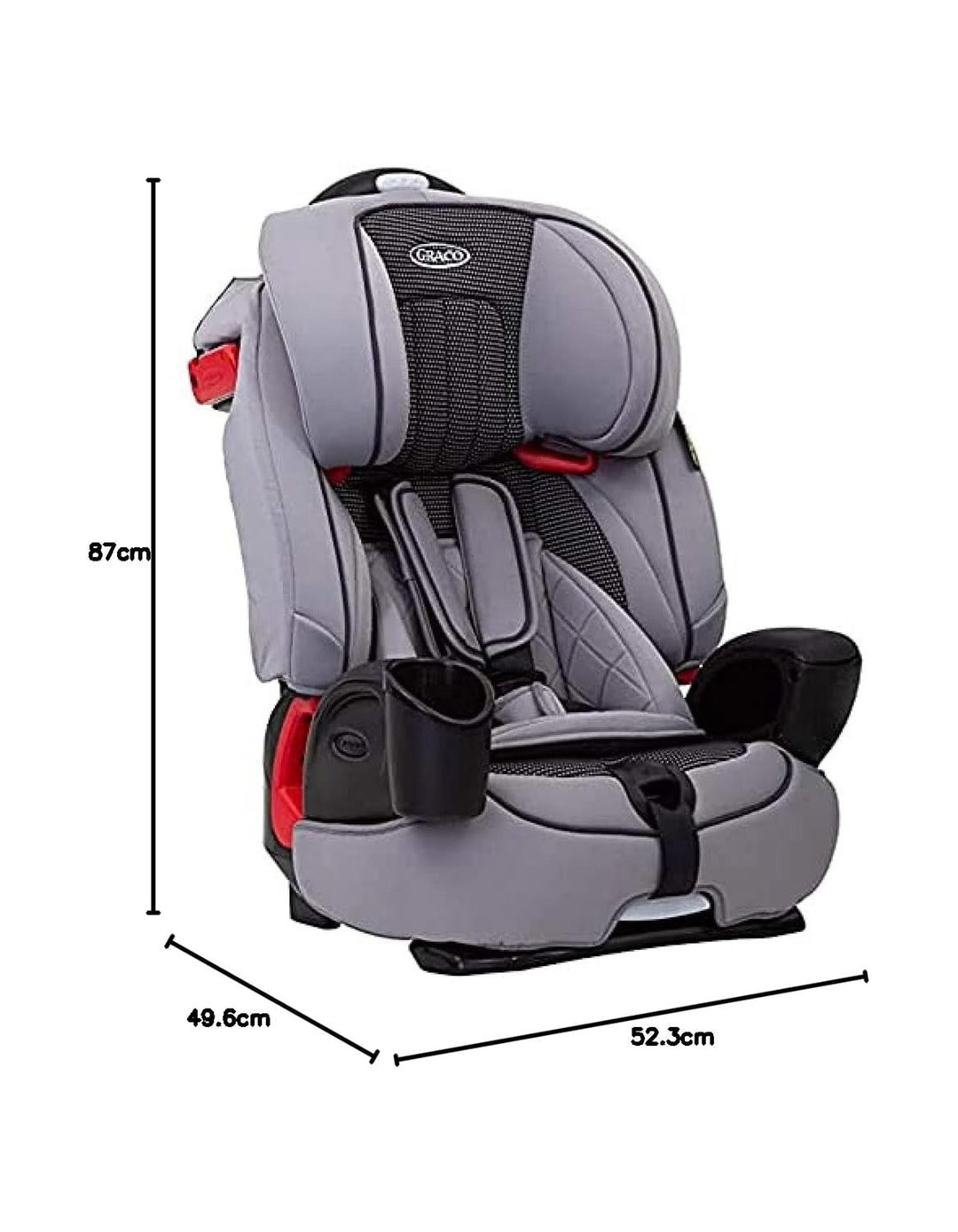 Graco Nautilus Harnessed Booster Car Seat Steeple Grey (G-8J899STGEU)