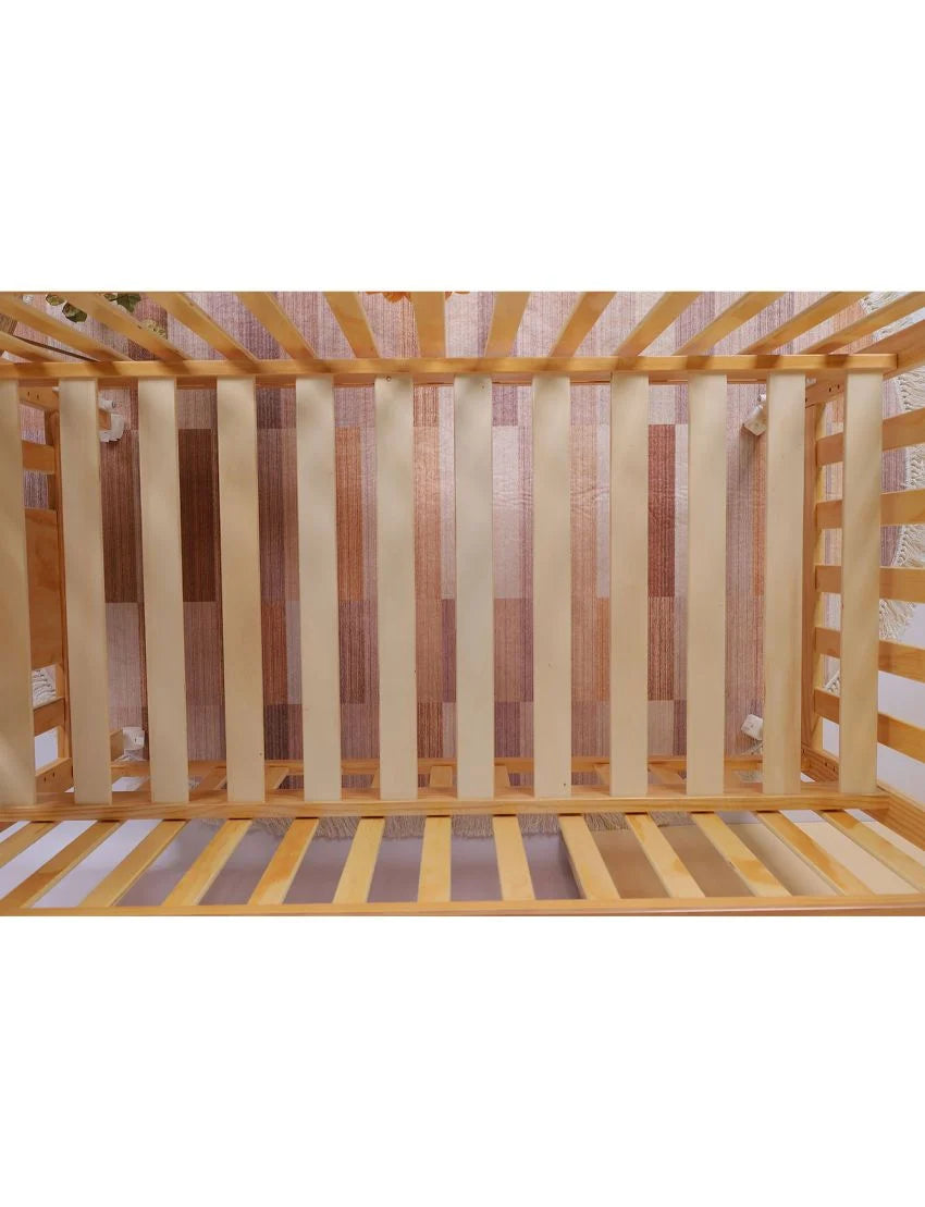 Zubaida's Wooden Cot Light Brown - Bear Theme