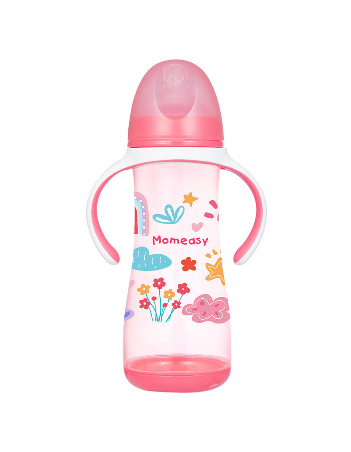 Momeasy 14oz/420ml wide Neck PP feeding bottle with Anti-Colic nipple (Pack of 1)