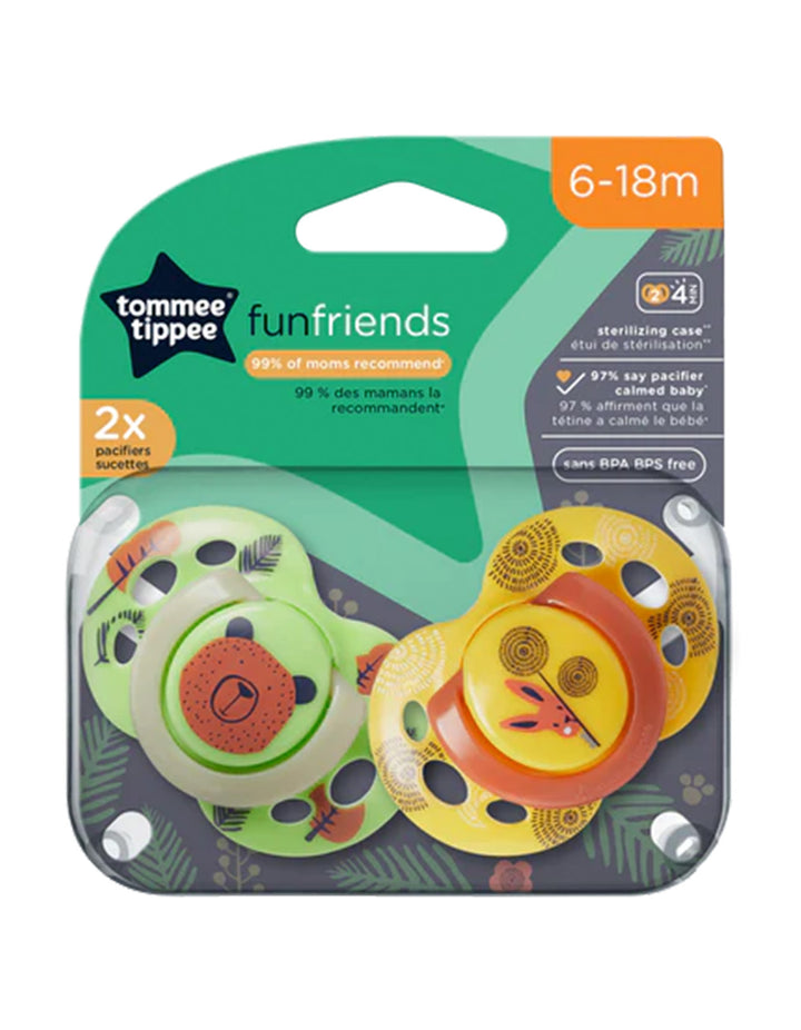 Tommee Tippee 6-18M Fun Style Pacifiers Pack of 2 - TT 533457