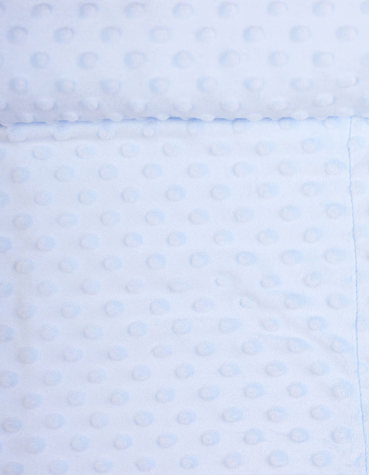 Baby Blanket Bambies Minky Dots Light Blue at Zubaidas