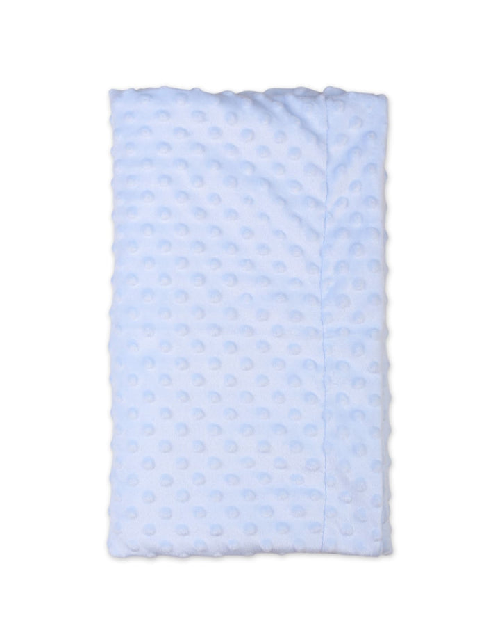 Baby Blanket Bambies Minky Dots Light Blue at Zubaidas