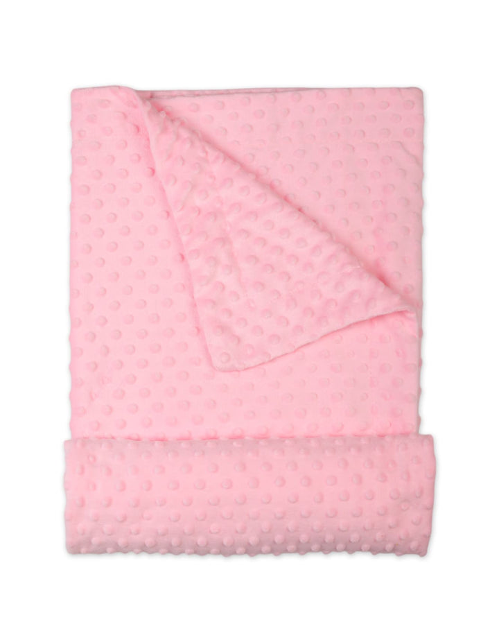 Baby Blanket Bambies Minky Dots Pink at Zubaidas
