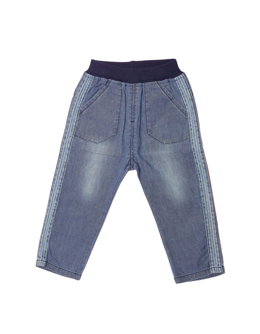 Baby Boys Denim Jeans Bambies Side Striping at Zubaidas