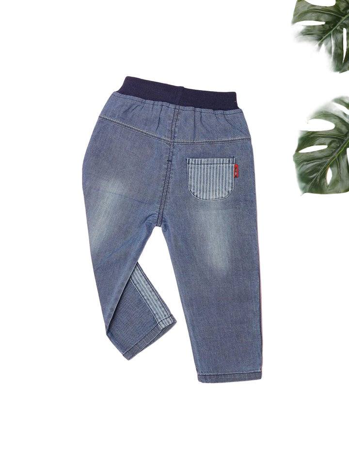 Baby Boys Denim Jeans Bambies Side Striping at Zubaidas