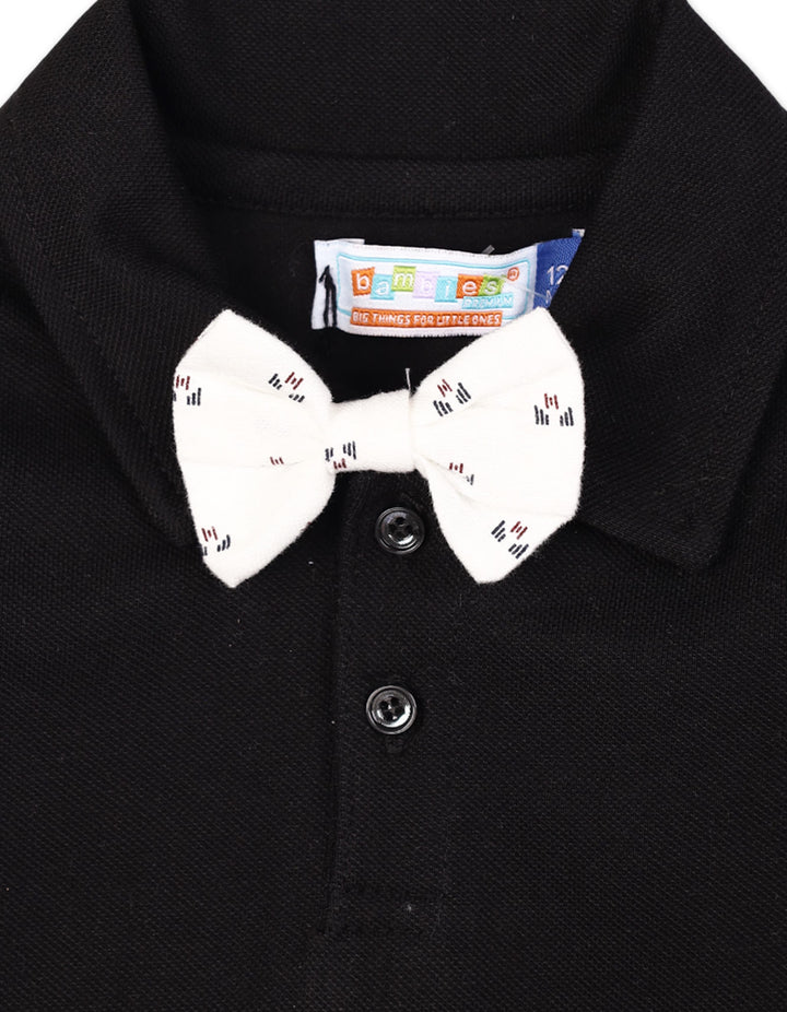 Baby Boys Dungaree Romper Bambies Black and White at Zubaidas Official Pakistan