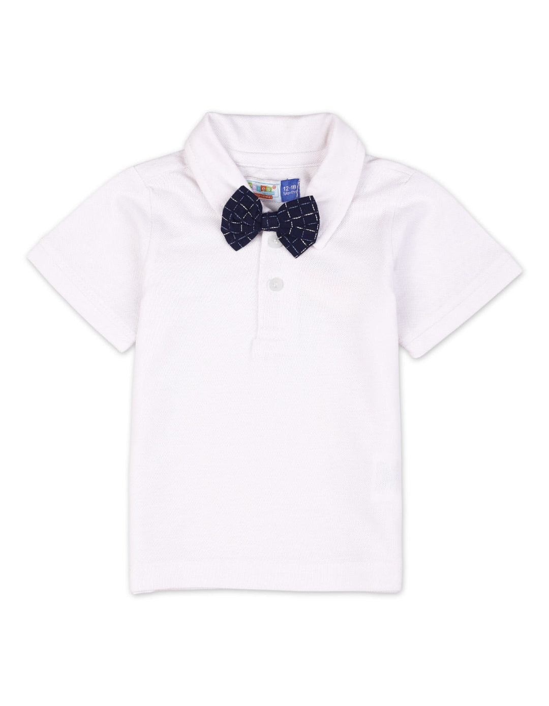 Baby Boys Dungaree Romper Bambies White and Navy at Zubaidas Pakistan