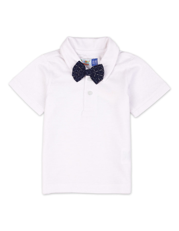 Baby Boys Dungaree Romper Bambies White and Navy at Zubaidas Pakistan