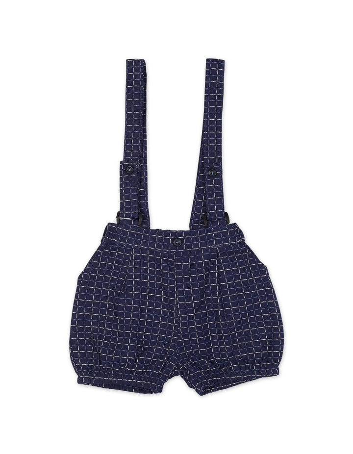 Baby Boys Dungaree Romper Bambies White and Navy at Zubaidas Official Pakistan