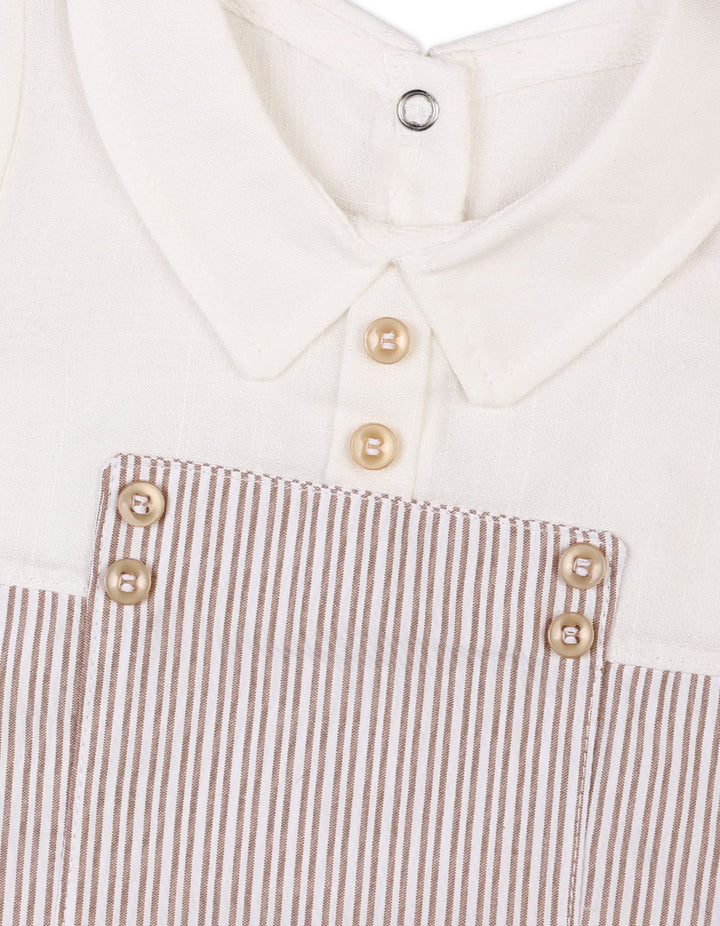 Baby Boys Romper Beige Premium Turkish Collection at Zubaidas Official Pakistan