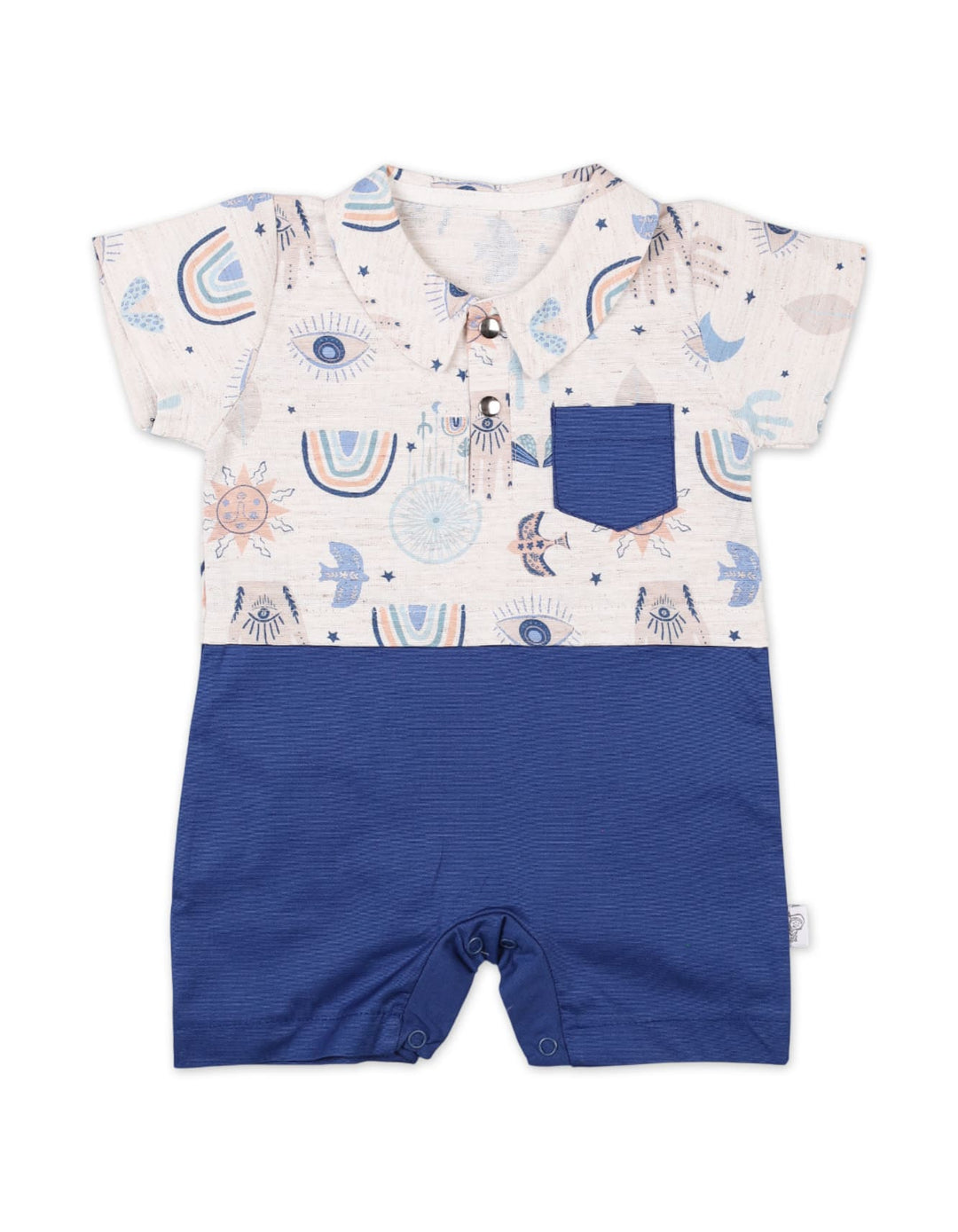 Baby Boys Summer Romper Blue Premium Turkish Collection at Zubaidas