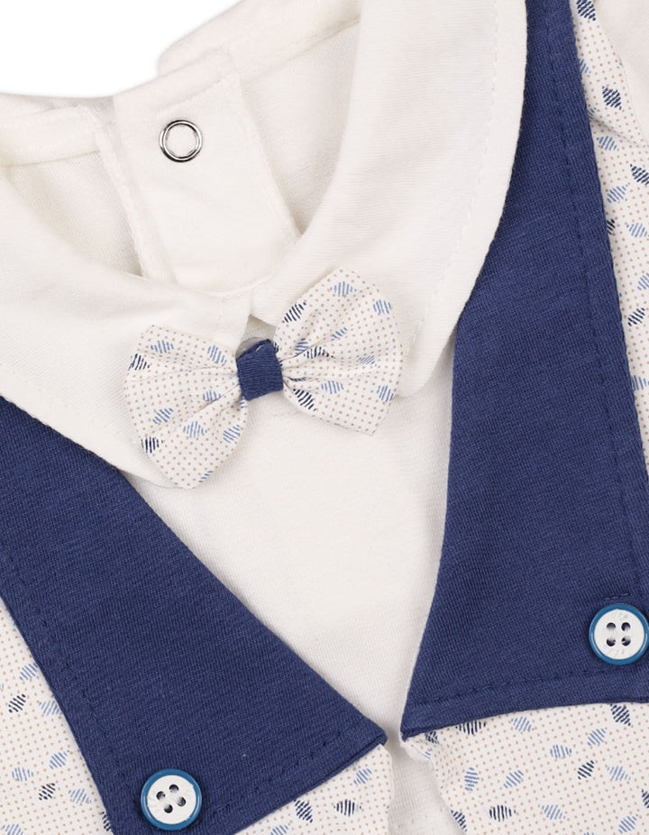 Baby Boys Summer Romper Blue and White Premium Turkish Collection at Zubaidas Official Pakistan