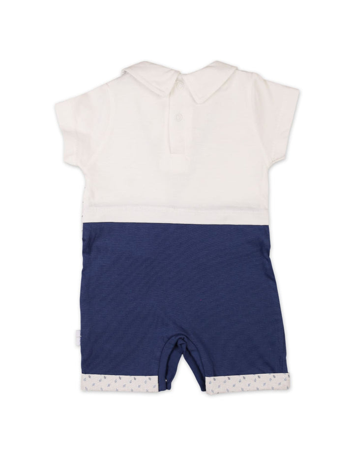 Baby Boys Summer Romper Blue and White Premium Turkish Collection at Zubaidas Online Pakistan