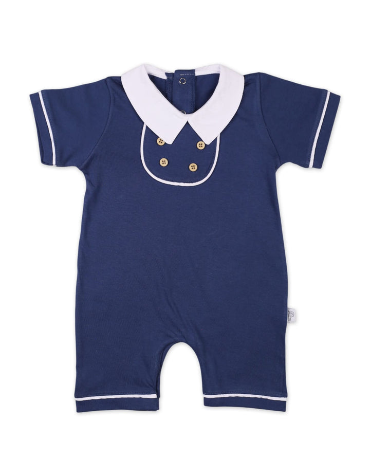 Baby Boys Summer Romper Navy Blue Premium Turkish Collection at Zubaidas