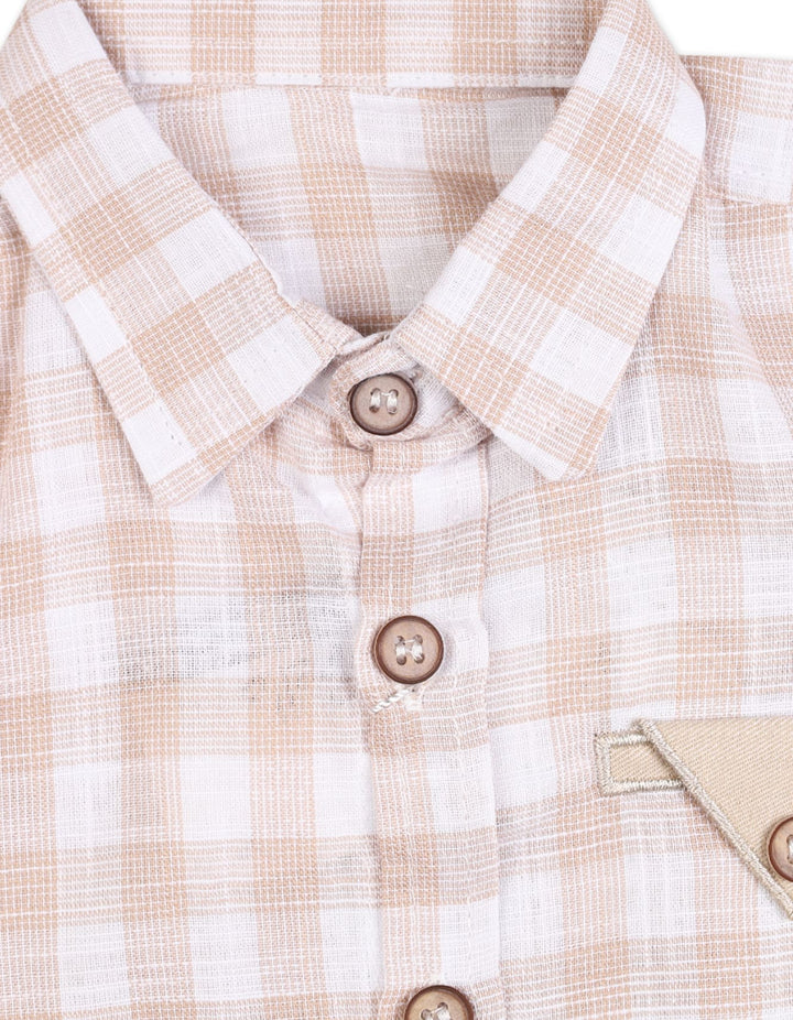 Baby Boys Summer Suit Beige Premium Turkish Collection at Zubaidas Online Pakistan