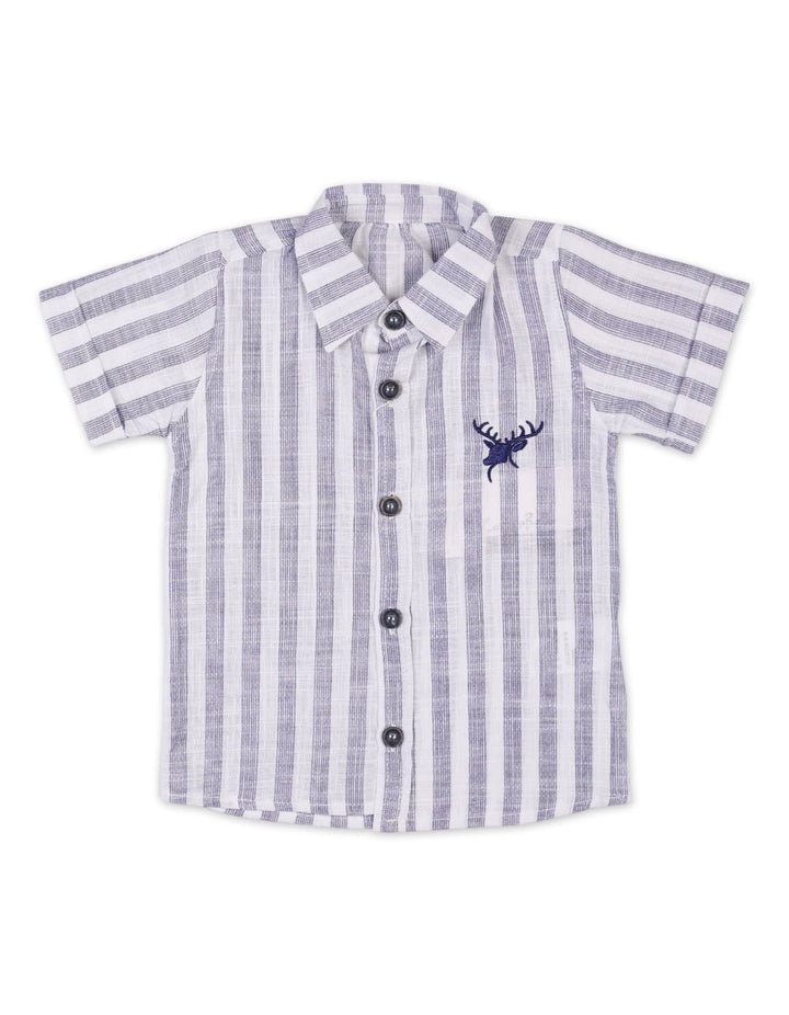 Baby Boys Summer Suit Blue Stripes Premium Turkish Collection at Zubaidas Official Pakistan