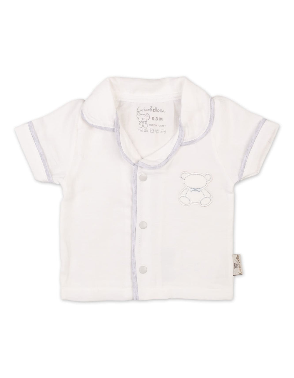 Baby Boys Summer Suit Grey and White Premium Turkish Collection at Zubaidas Official Pakistan