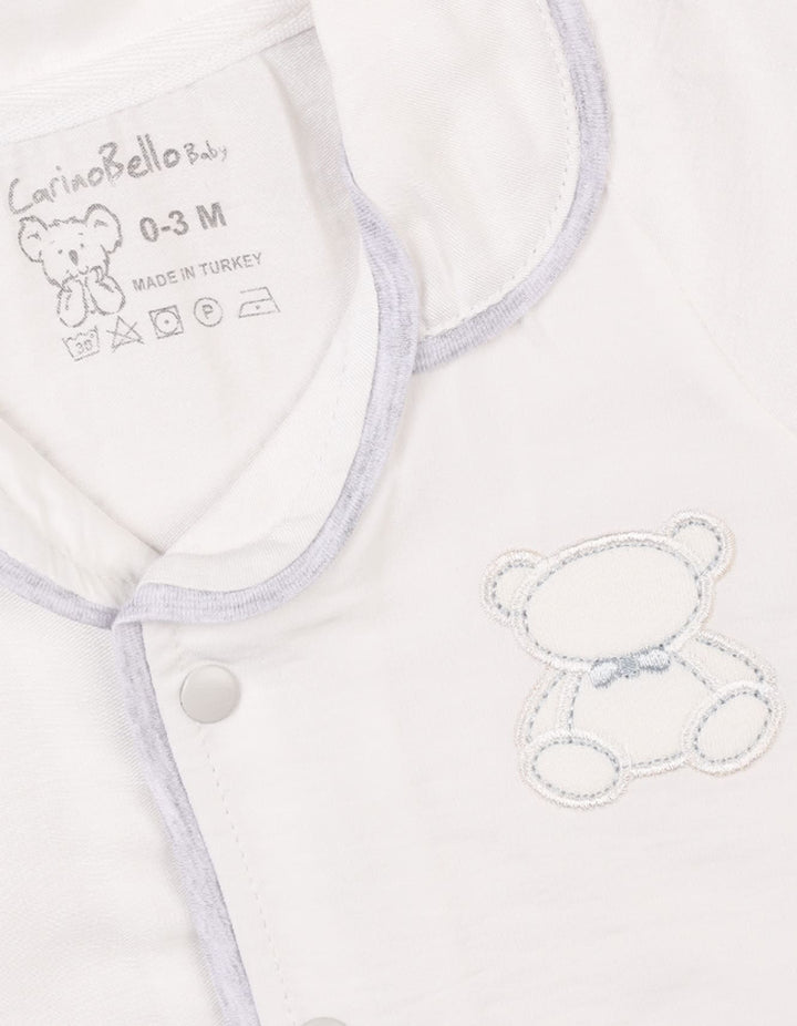 Baby Boys Summer Suit Grey and White Premium Turkish Collection at Zubaidas Online Pakistan
