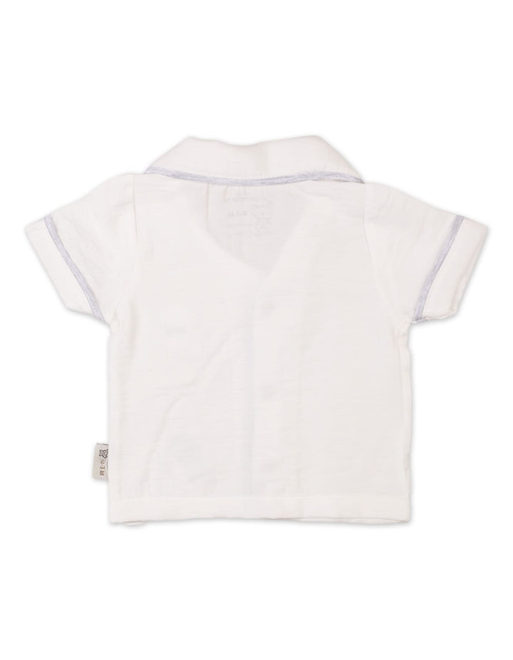 Baby Boys Summer Suit Grey and White Premium Turkish Collection at Zubaidas Number 1 Baby Store in Pakistan