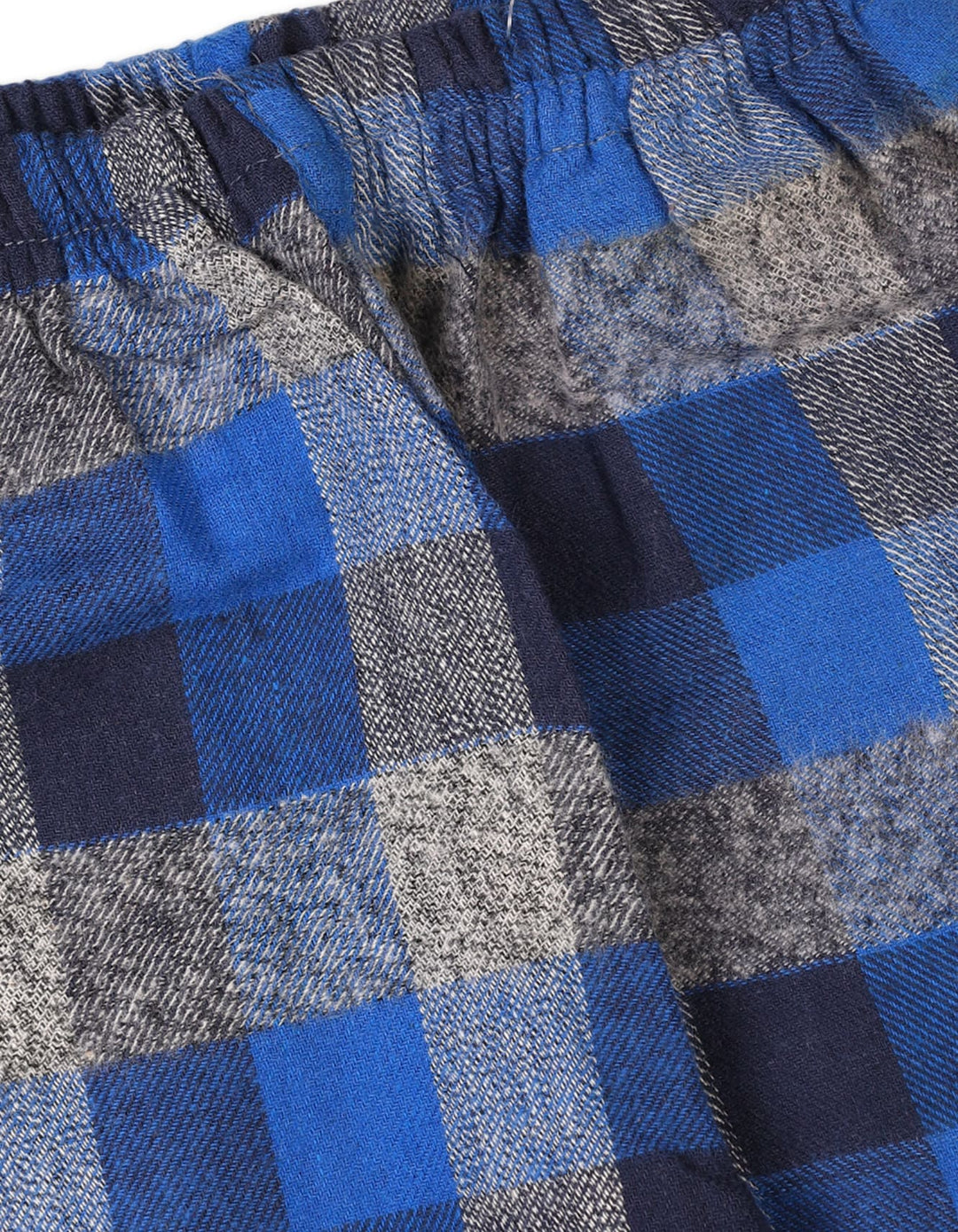 Baby Boys and Boys Flannel Checkered Pajama Bambies Dark Blue and Grey at Zubaidas Pakistan