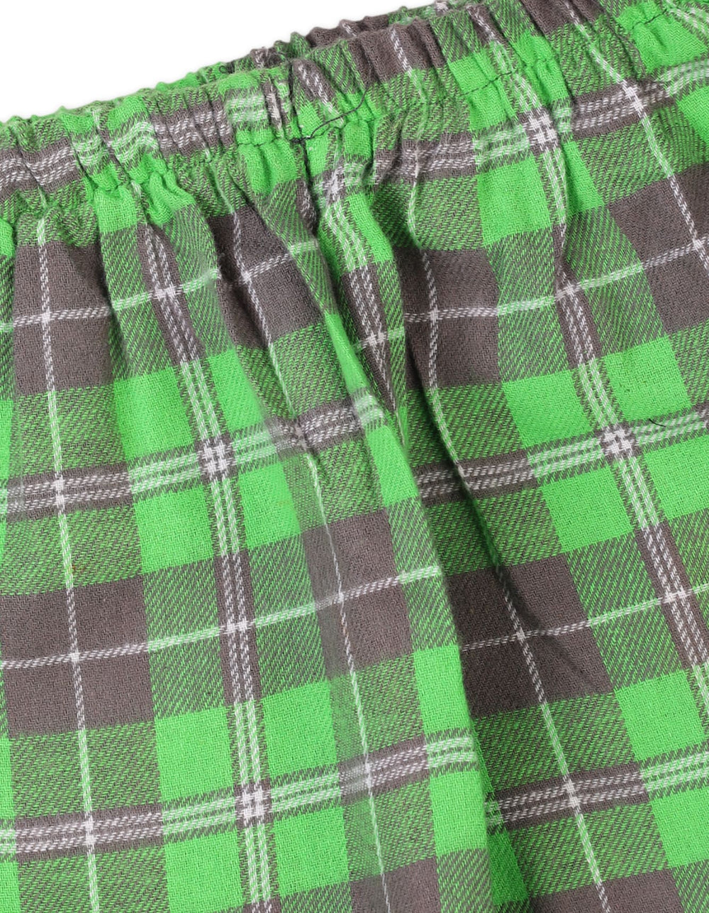 Baby Boys and Boys Flannel Checkered Pajama Bambies Light Green and Grey at Zubaidas Pakistan