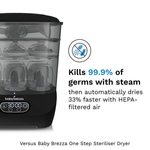 Baby Brezza One Step Baby Bottle Sterilizer and Dryer Advanced Premium Black BRZ0172 at Zubaidas