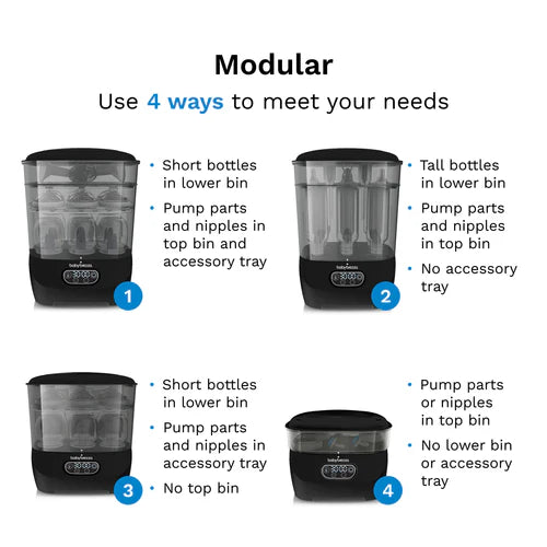 Baby Brezza One Step Baby Bottle Sterilizer and Dryer Advanced Premium Black BRZ0172 at Zubaidas Best Online Baby Store in Pakistan