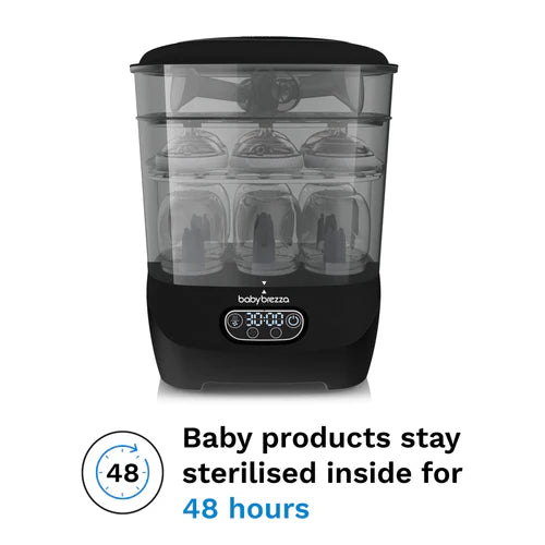 Baby Brezza One Step Baby Bottle Sterilizer and Dryer Advanced Premium Black BRZ0172 at Zubaidas Graco Babyshop Pakistan