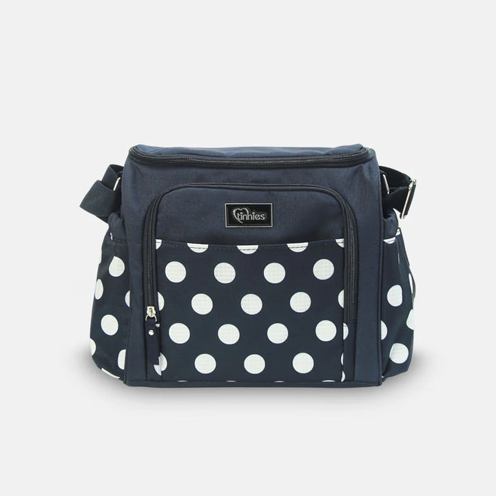 Tinnies Baby Diaper Bag Polka Dot Print Navy Blue T5011-B (S) at Zubaidas Official Pakistan