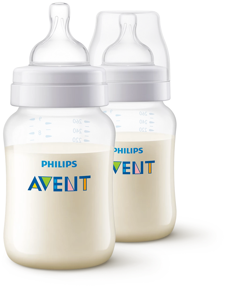 Baby Feeding Bottle Philips AVENT Anti-Colic 260ml Pk-2 SCY103/02 at Zubaidas