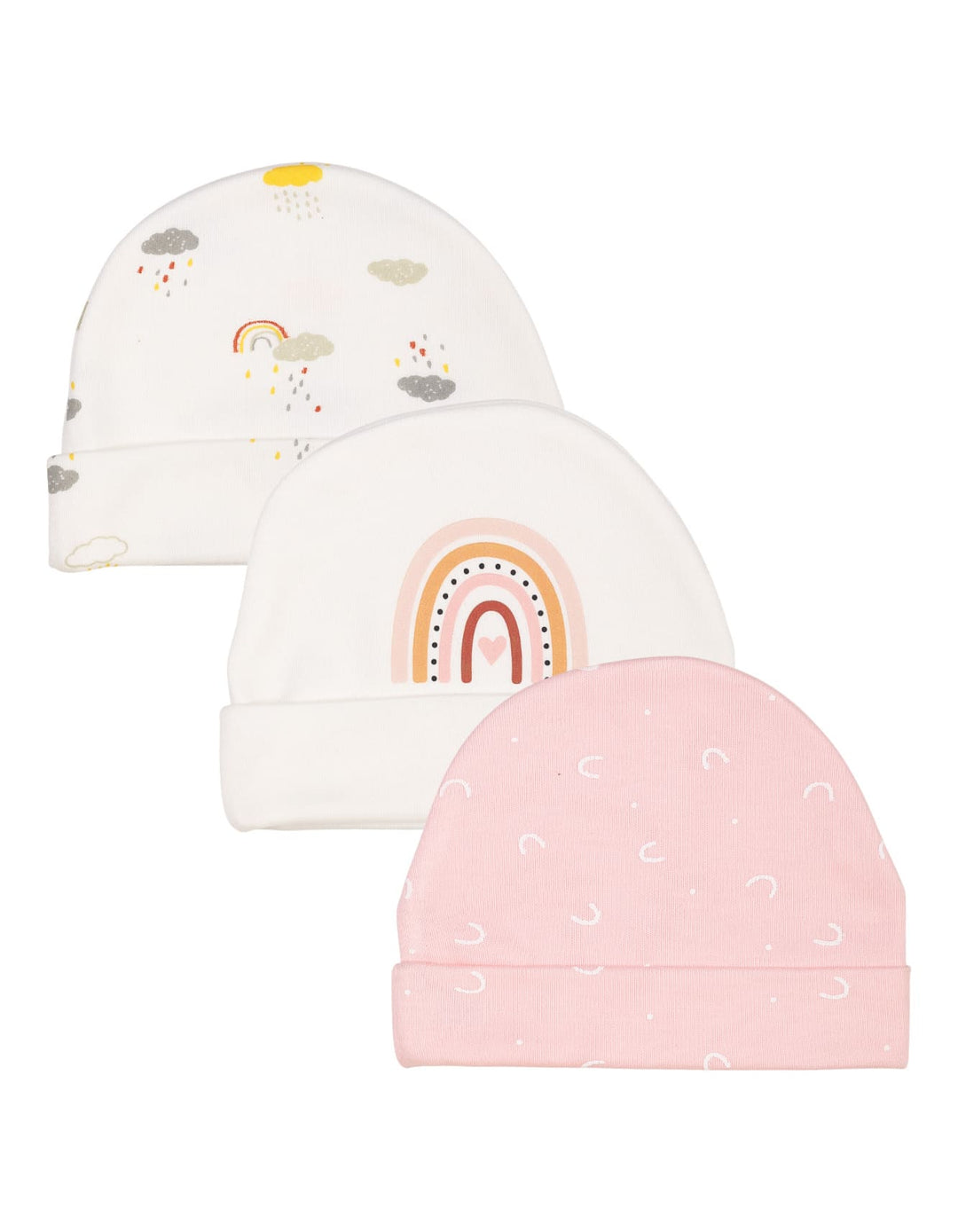 Baby Girl Caps Bambies Pack of 3 Rainbow at Zubaidas