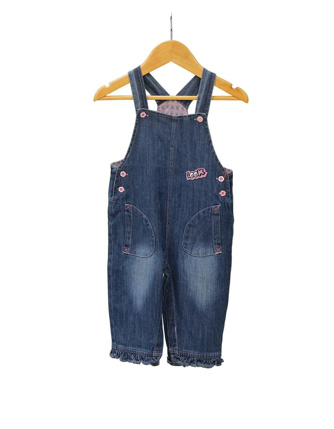 Baby Girls Denim Dungaree Bambies at Zubaidas