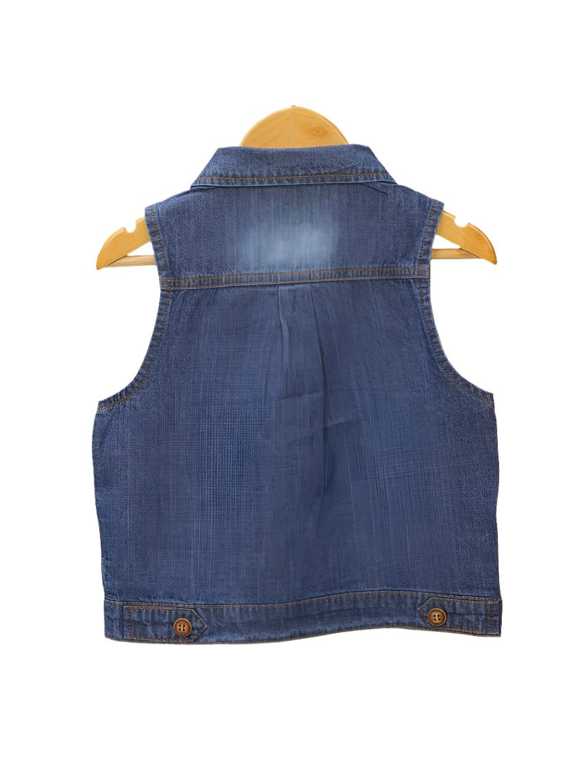 Baby Girls Denim Shirts Bambies Sleeveless at Zubaidas